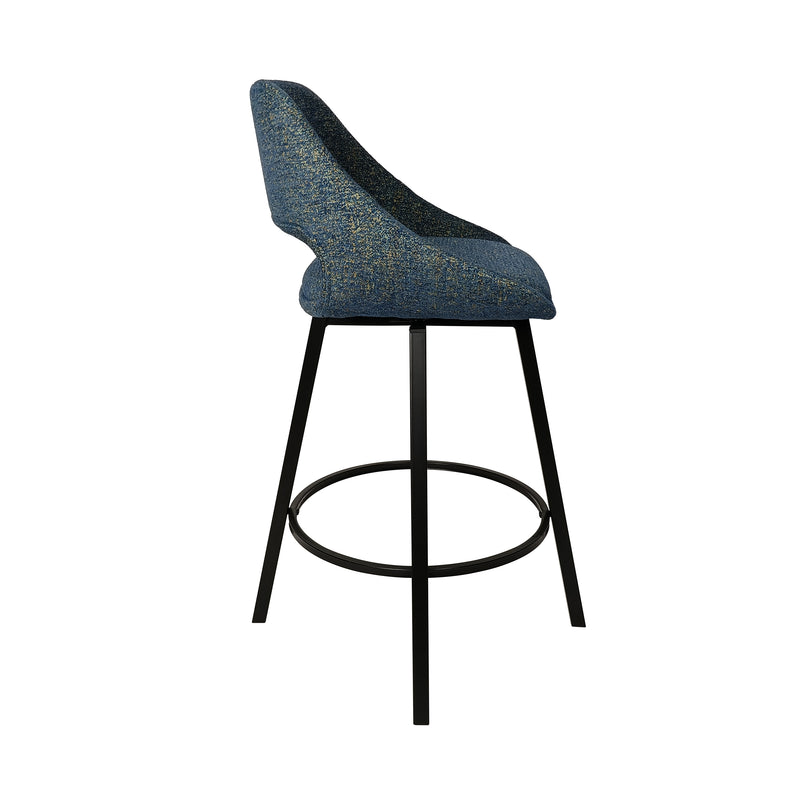 Cargue la imagen en el visor de la galería, Silla alta de barra JY3187QT para Interior color Azul - JY3187QT