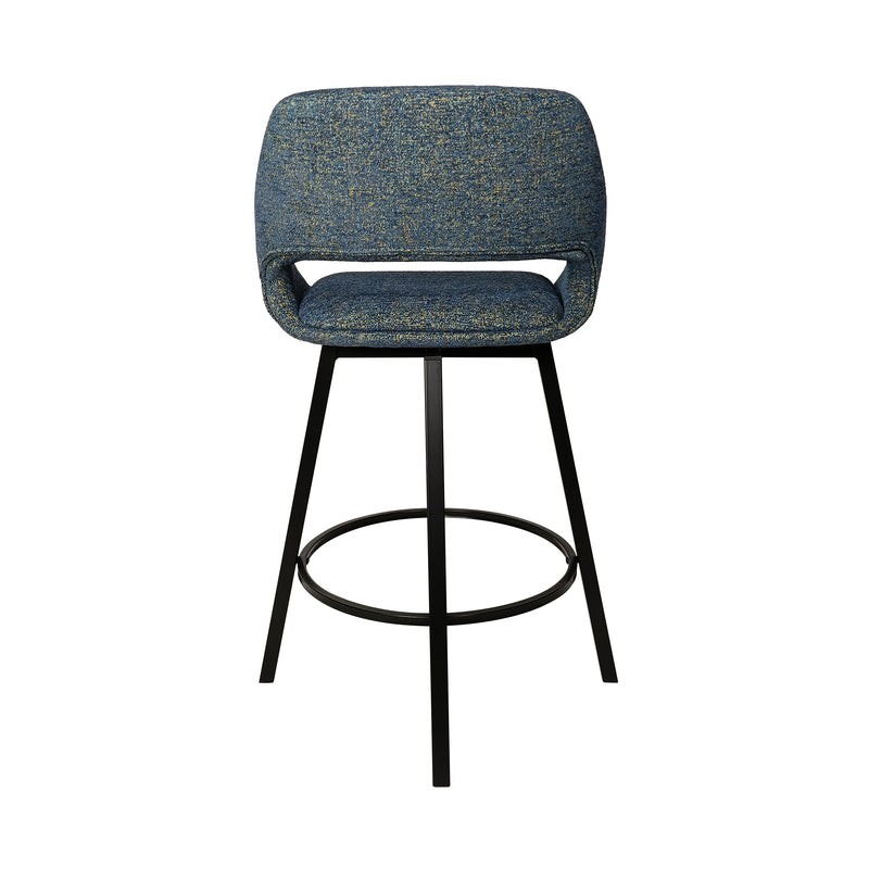 Cargue la imagen en el visor de la galería, Silla alta de barra JY3187QT para Interior color Azul - JY3187QT