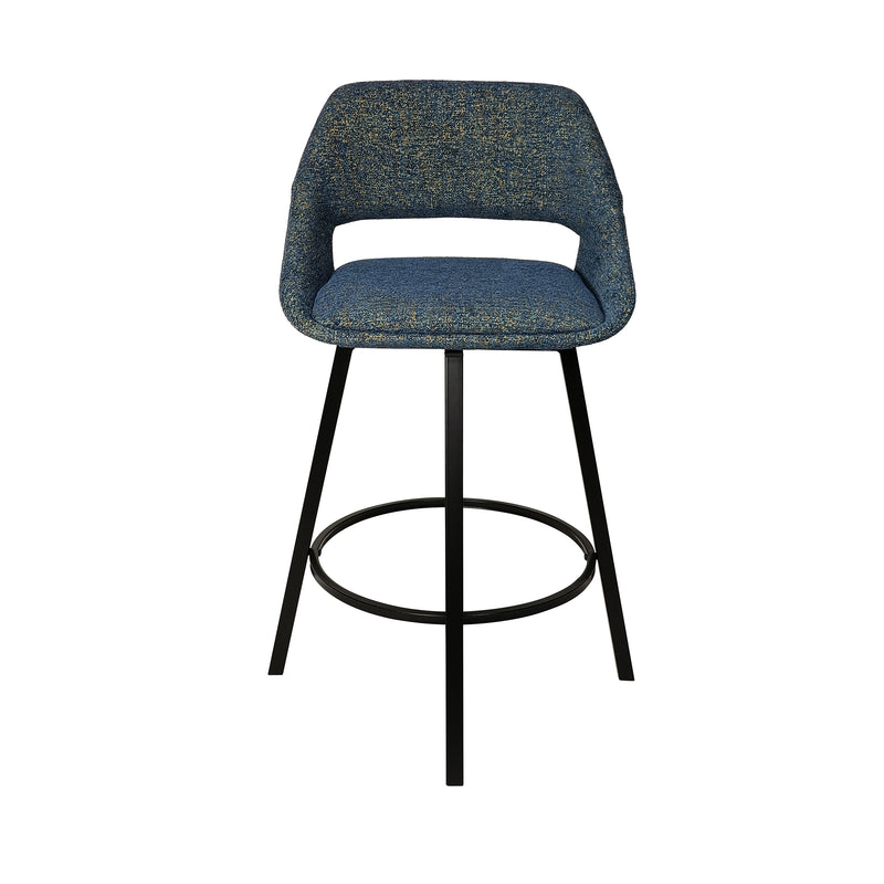 Cargue la imagen en el visor de la galería, Silla alta de barra JY3187QT para Interior color Azul - JY3187QT