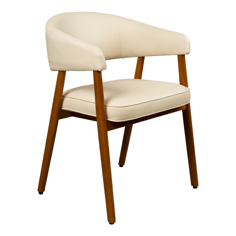 Cargue la imagen en el visor de la galería, Silla de interior de madera 1021 color crema - JY6436QM1021