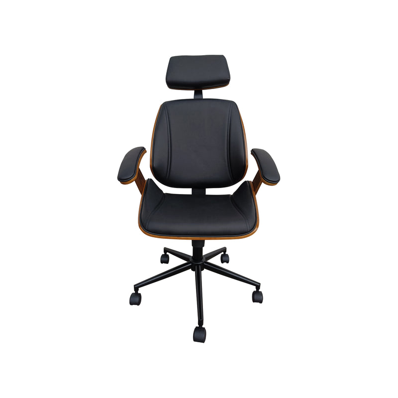 Cargue la imagen en el visor de la galería, Silla de Escritorio 1012 color negro&madera - JY652