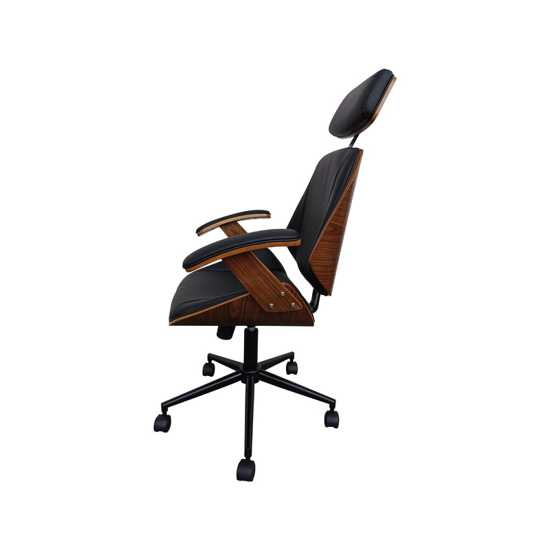 Cargue la imagen en el visor de la galería, Silla de Escritorio 1012 color negro&madera - JY652