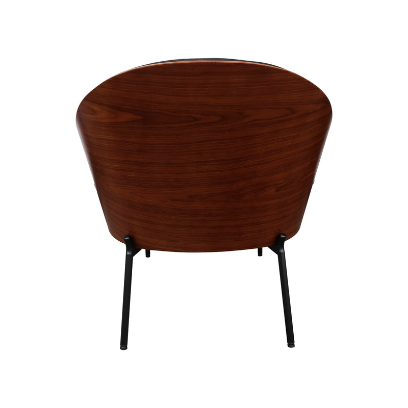 Cargue la imagen en el visor de la galería, Sillón individual de interior JY9029XT - 1029 color negro&walnut - JY9029XT / 1029