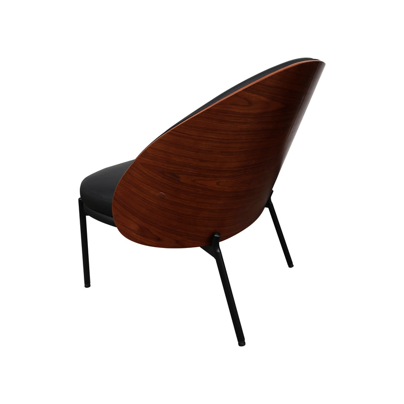 Cargue la imagen en el visor de la galería, Sillón individual de interior JY9029XT - 1029 color negro&walnut - JY9029XT / 1029