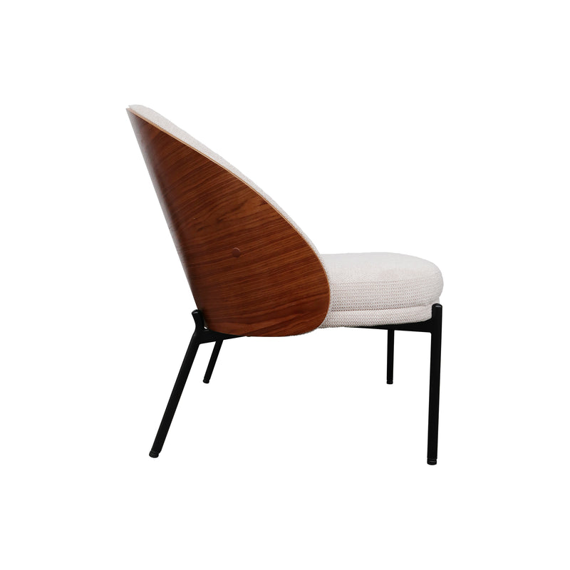 Cargue la imagen en el visor de la galería, Sillón individual de interior JY9073XT - 1028 color beige&walnut - JY9073XT / 1028