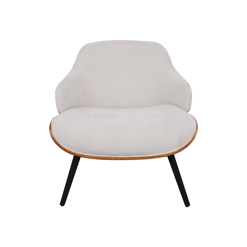 Cargue la imagen en el visor de la galería, Sillón individual de Interior JY9078 - 1033 color beige&walnut - JY9078 / 1033