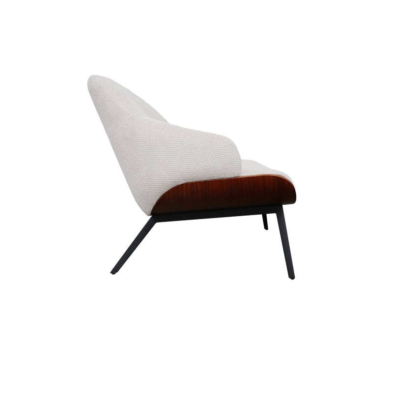 Cargue la imagen en el visor de la galería, Sillón individual de Interior JY9078 - 1033 color beige&walnut - JY9078 / 1033