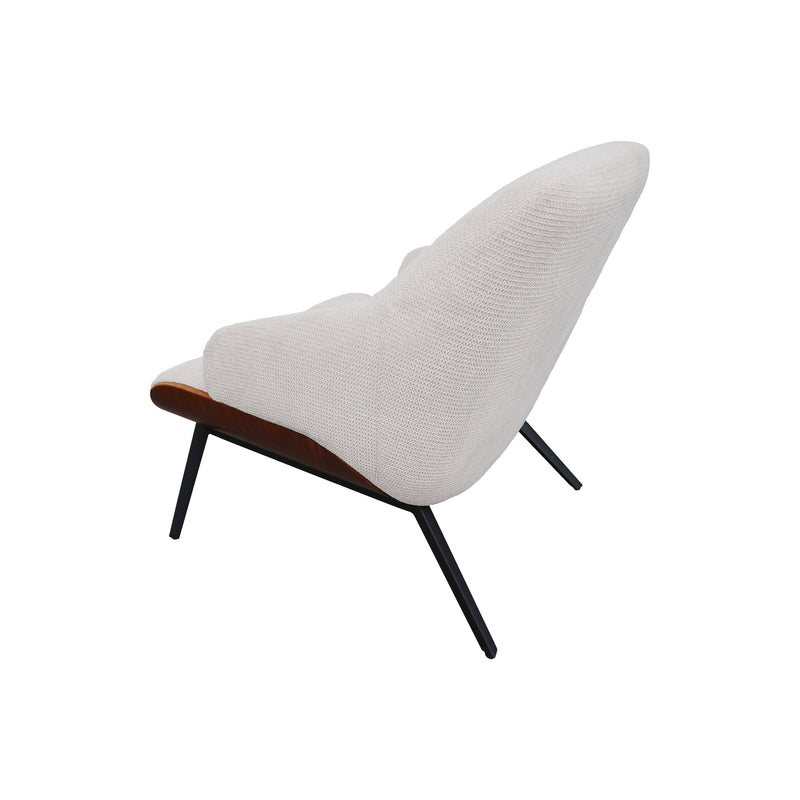 Cargue la imagen en el visor de la galería, Sillón individual de Interior JY9078 - 1033 color beige&walnut - JY9078 / 1033