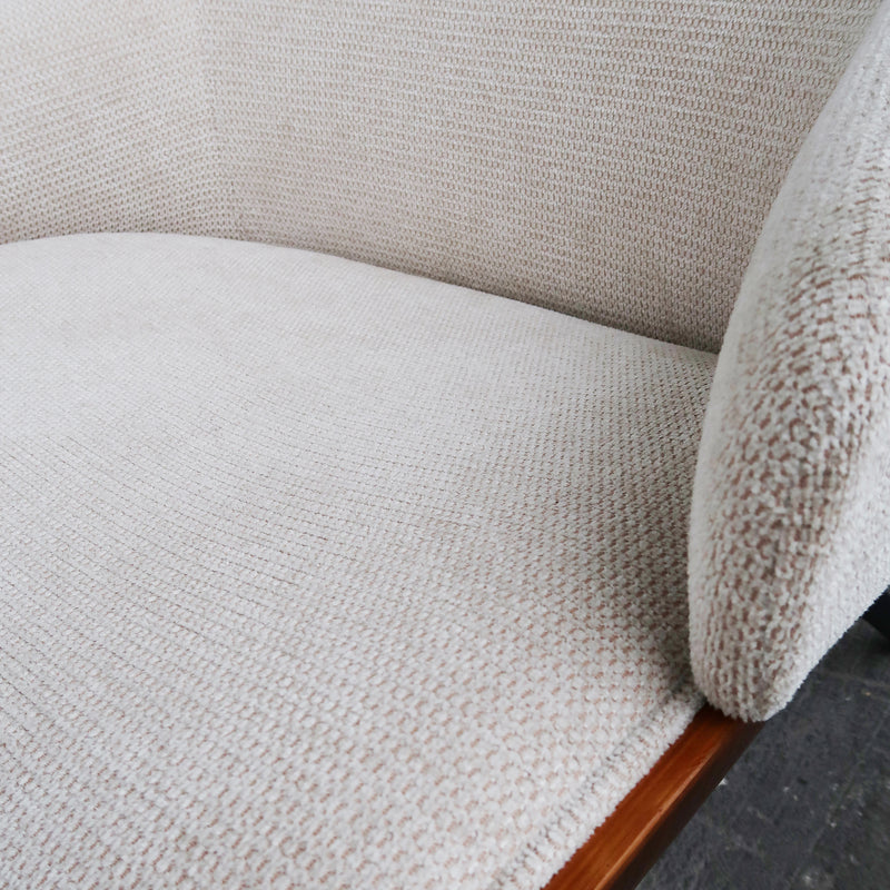 Cargue la imagen en el visor de la galería, Sillón individual de Interior JY9078 - 1033 color beige&walnut - JY9078 / 1033