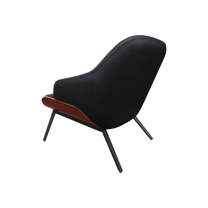 Cargue la imagen en el visor de la galería, Sillón individual de Interior JY9094 - 1034 color negro&walnut - JY9094 / 1034