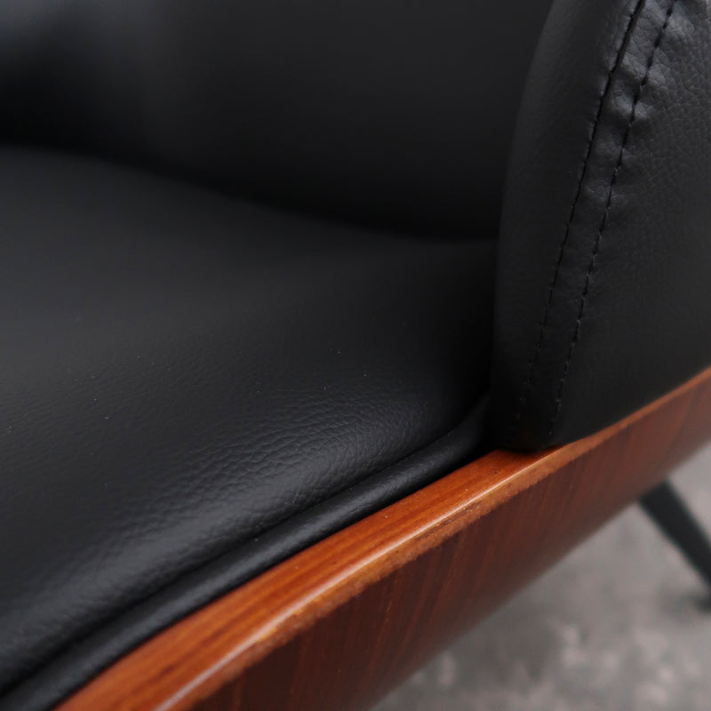 Cargue la imagen en el visor de la galería, Sillón individual de Interior JY9094 - 1034 color negro&walnut - JY9094 / 1034