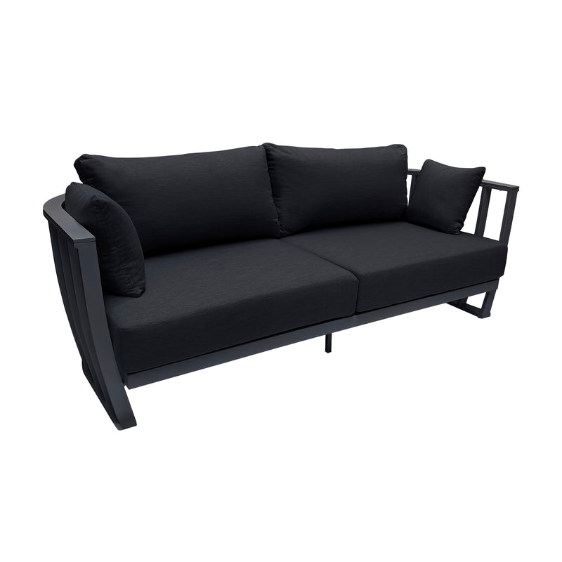 Cargue la imagen en el visor de la galería, Sofá Doble de Aluminio color Carbon Karolyna - GL3A5302422KD-CH