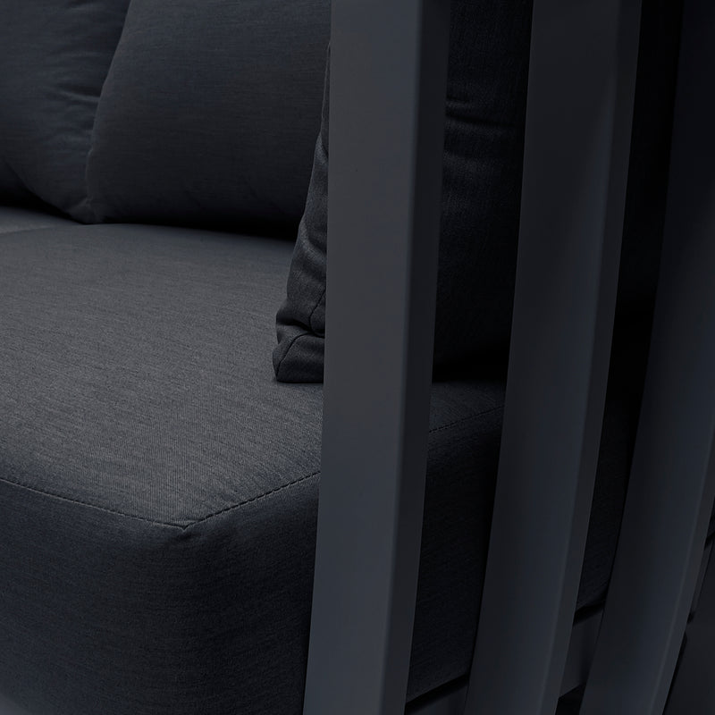 Cargue la imagen en el visor de la galería, Sofá Doble de Aluminio color Carbon Karolyna - GL3A5302422KD-CH