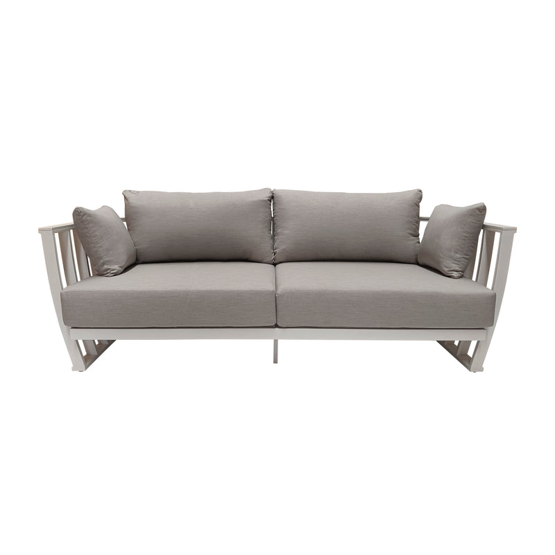 Cargue la imagen en el visor de la galería, Sofá Doble de Aluminio color Blanco Karolyna - GL3A5302422KD