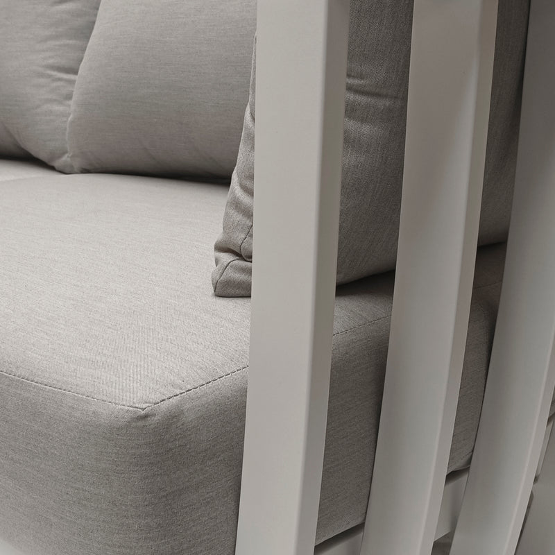 Cargue la imagen en el visor de la galería, Sofá Doble de Aluminio color Blanco Karolyna - GL3A5302422KD