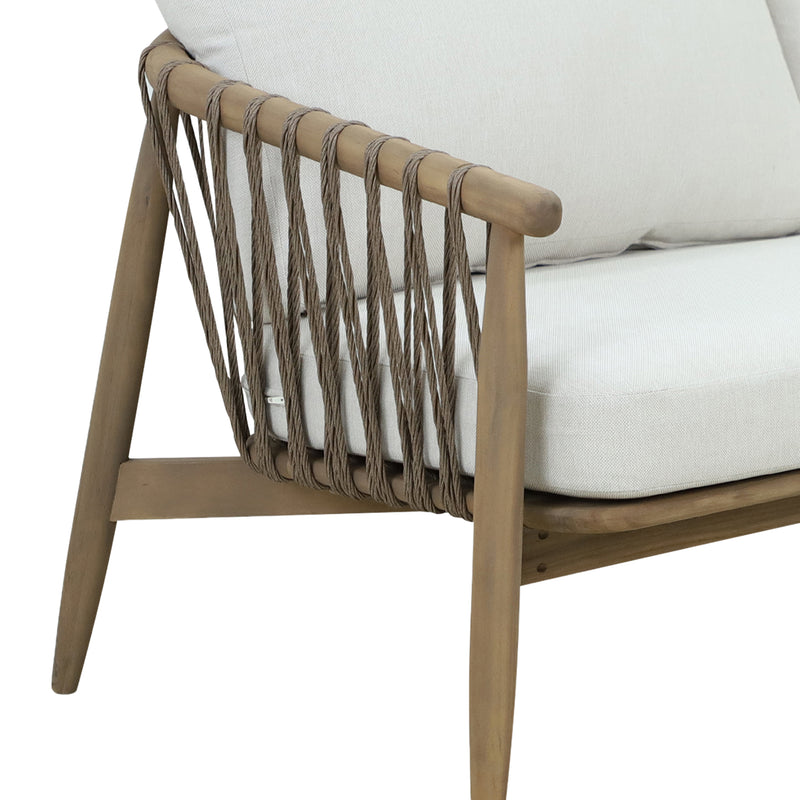 Cargue la imagen en el visor de la galería, Sofá Doble de madera Khoi, color Natural - HUC40385-1