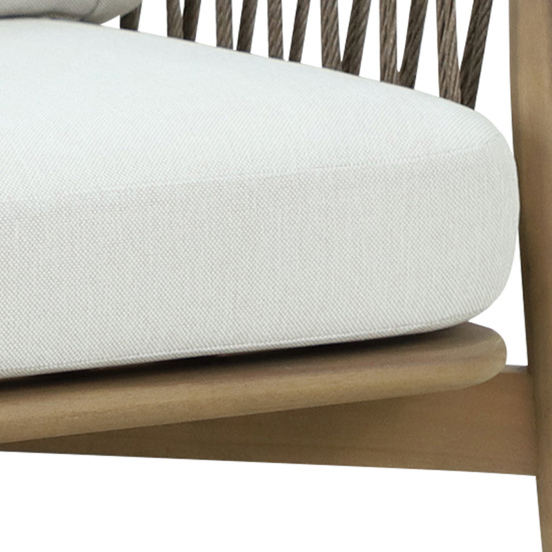 Cargue la imagen en el visor de la galería, Sillón individual Khoi de madera color natural - HUC40386