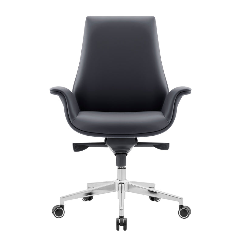 Cargue la imagen en el visor de la galería, Silla de escritorio LA1177L para interior color Negro - LA-1177L-BLA