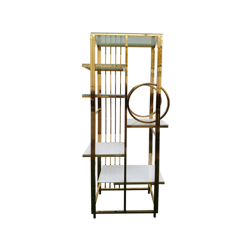 Cargue la imagen en el visor de la galería, Librero / Estante de 5 niveles Era color Oro - 40181