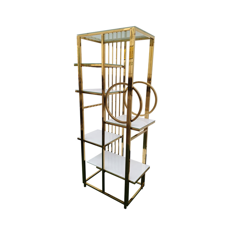 Cargue la imagen en el visor de la galería, Librero / Estante de 5 niveles Era color Oro - 40181