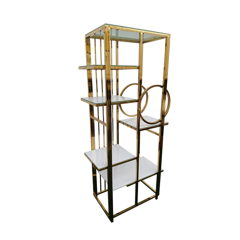 Cargue la imagen en el visor de la galería, Librero / Estante de 5 niveles Era color Oro - 40181