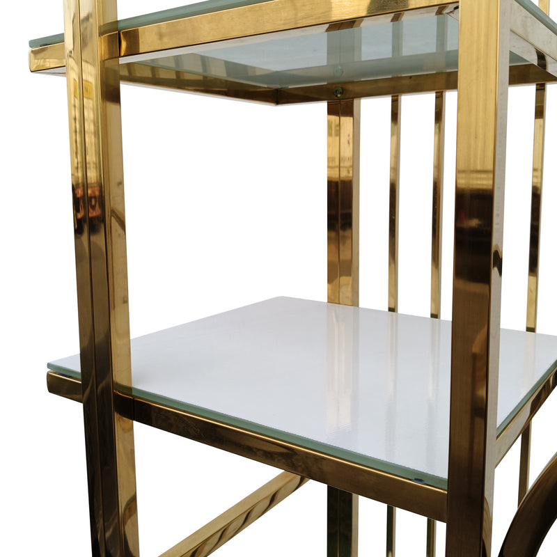 Cargue la imagen en el visor de la galería, Librero / Estante de 5 niveles Era color Oro - 40181