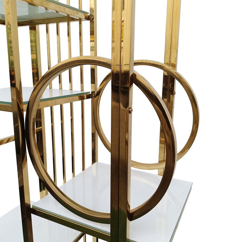 Cargue la imagen en el visor de la galería, Librero / Estante de 5 niveles Era color Oro - 40181