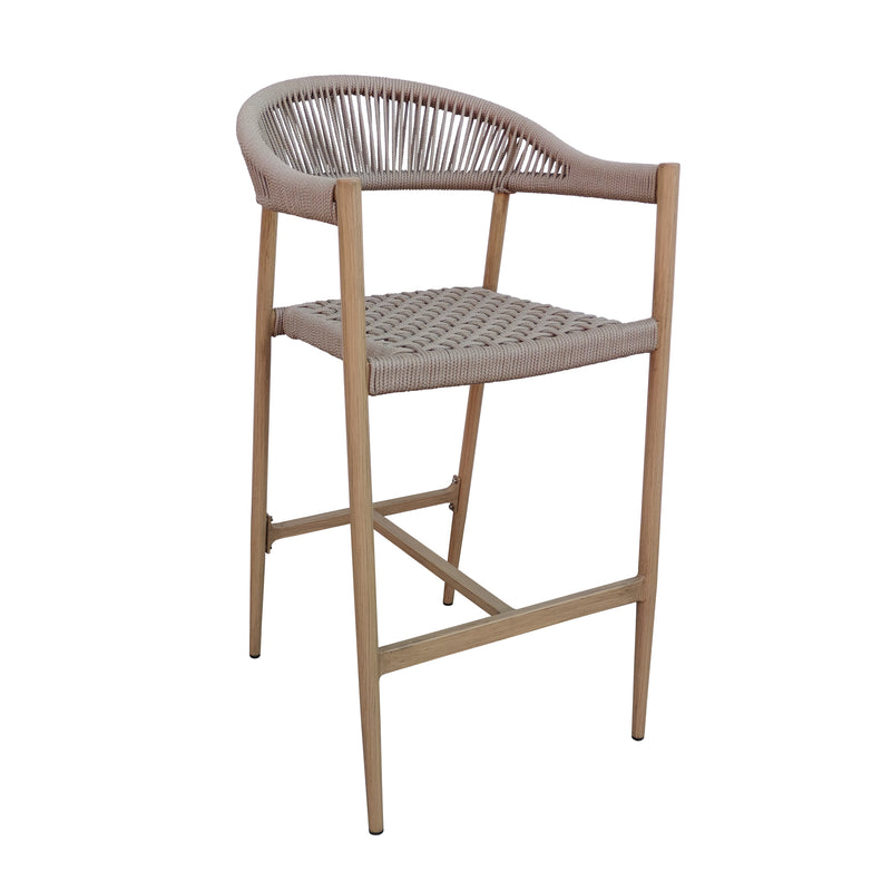 Cargue la imagen en el visor de la galería, Silla Alta de Lazo para Exterior e Interior Color Beige LILIAN -5560