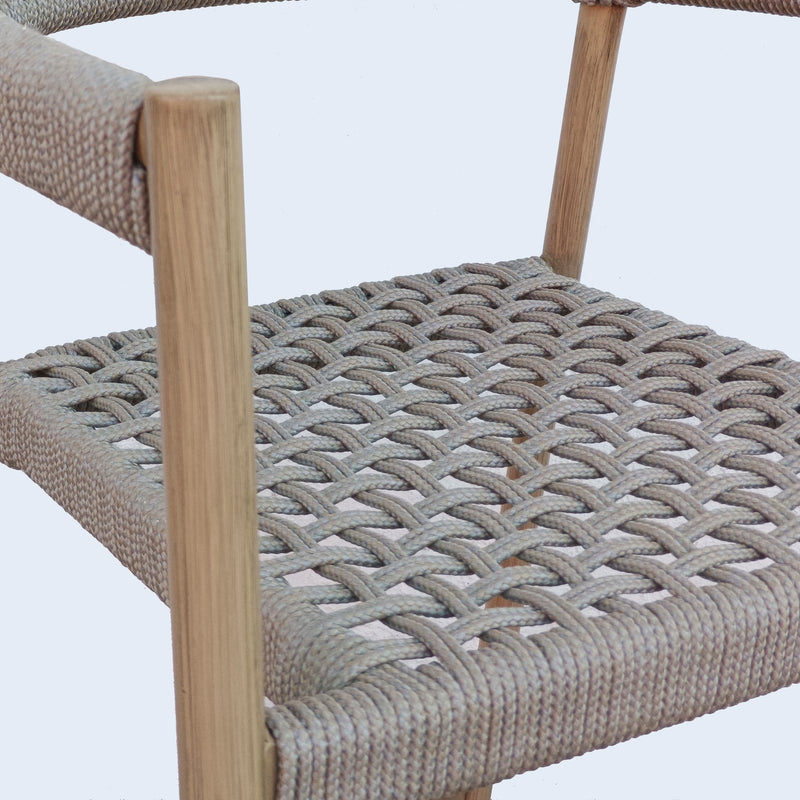 Cargue la imagen en el visor de la galería, Silla Alta de Lazo para Exterior e Interior Color Beige LILIAN -5560