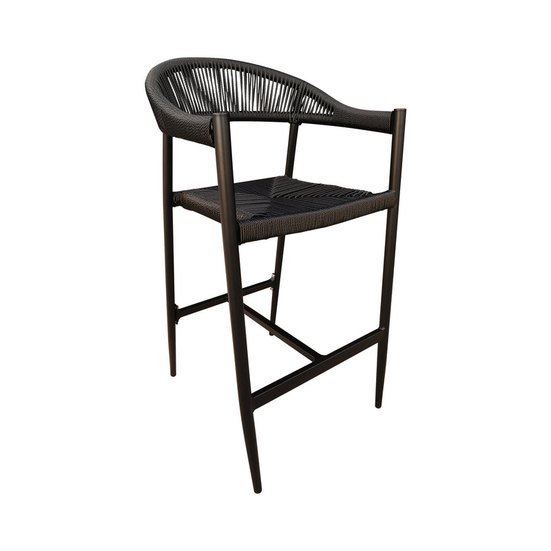 Cargue la imagen en el visor de la galería, Silla Alta de Lazo para Exterior e Interior Color Negro LILIAN - 8777-BLK