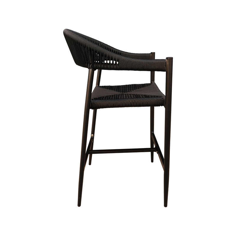 Cargue la imagen en el visor de la galería, Silla Alta de Lazo para Exterior e Interior Color Negro LILIAN - 8777-BLK
