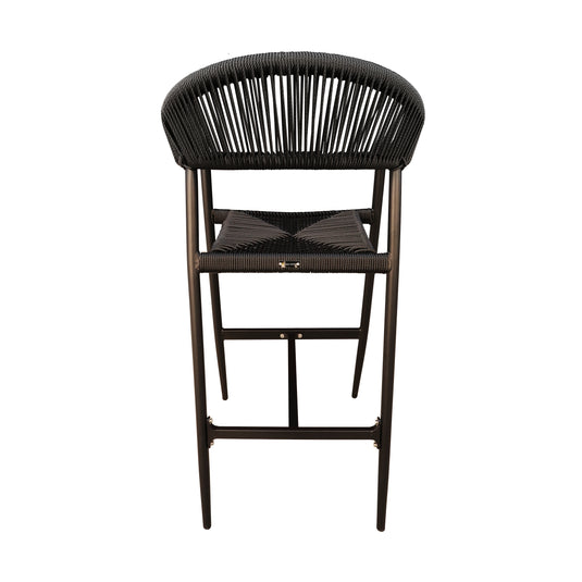 Silla Alta de Lazo para Exterior e Interior Color Negro LILIAN - 8777-BLK