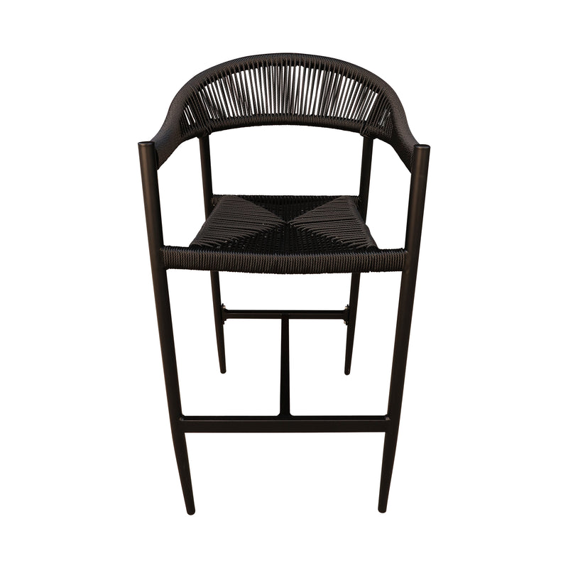 Cargue la imagen en el visor de la galería, Silla Alta de Lazo para Exterior e Interior Color Negro LILIAN - 8777-BLK