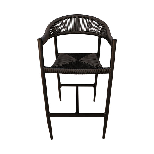 Silla Alta de Lazo para Exterior e Interior Color Negro LILIAN - 8777-BLK
