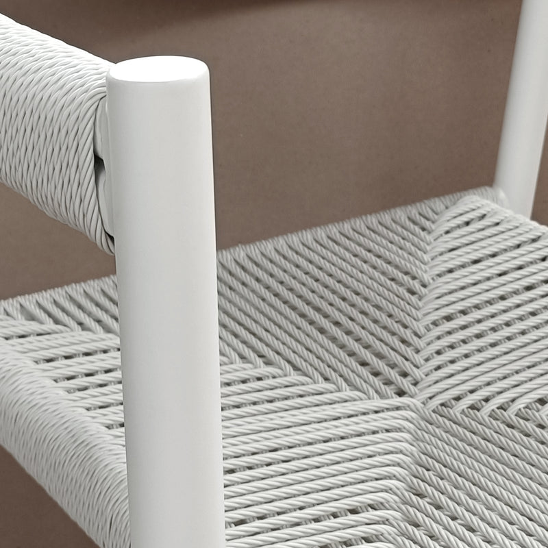 Cargue la imagen en el visor de la galería, Silla Alta de Lazo para Exterior e Interior Color Blanca - Lilian-BE