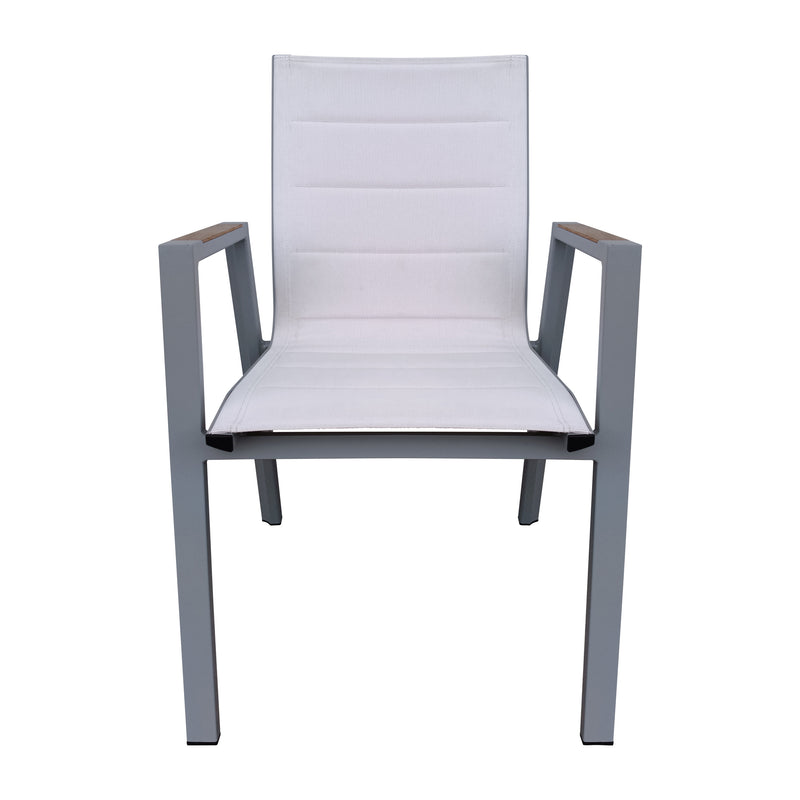 Cargue la imagen en el visor de la galería, Silla de Textileno para interior y exterior Color Blanco & Gris LIMKU - T11229