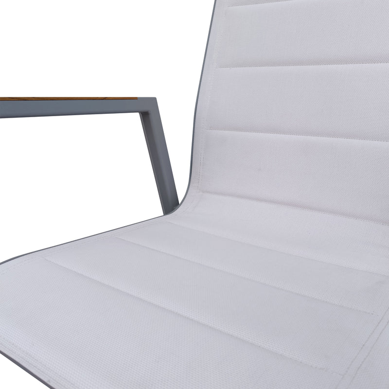 Cargue la imagen en el visor de la galería, Silla de Textileno para interior y exterior Color Blanco & Gris LIMKU - T11229