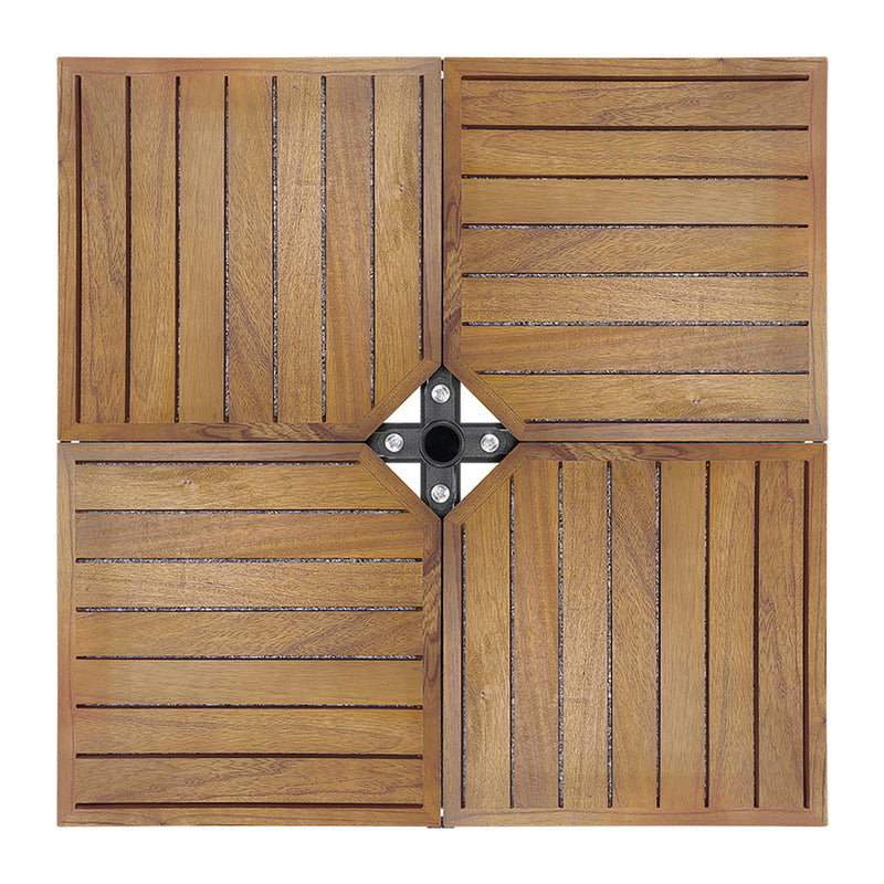 Cargue la imagen en el visor de la galería, Base para sombrilla LIOUX de madera con soporte de granito - 23886CW22