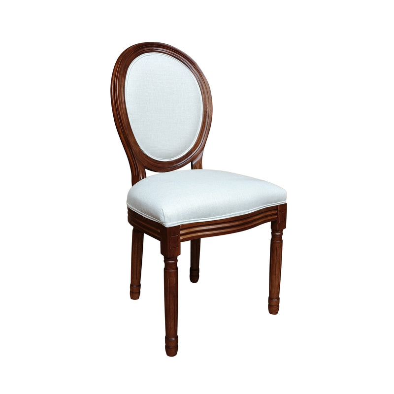 Cargue la imagen en el visor de la galería, Silla para Interior de Madera Color Beige LOUIS BANQUETE - 9FMBEIGE