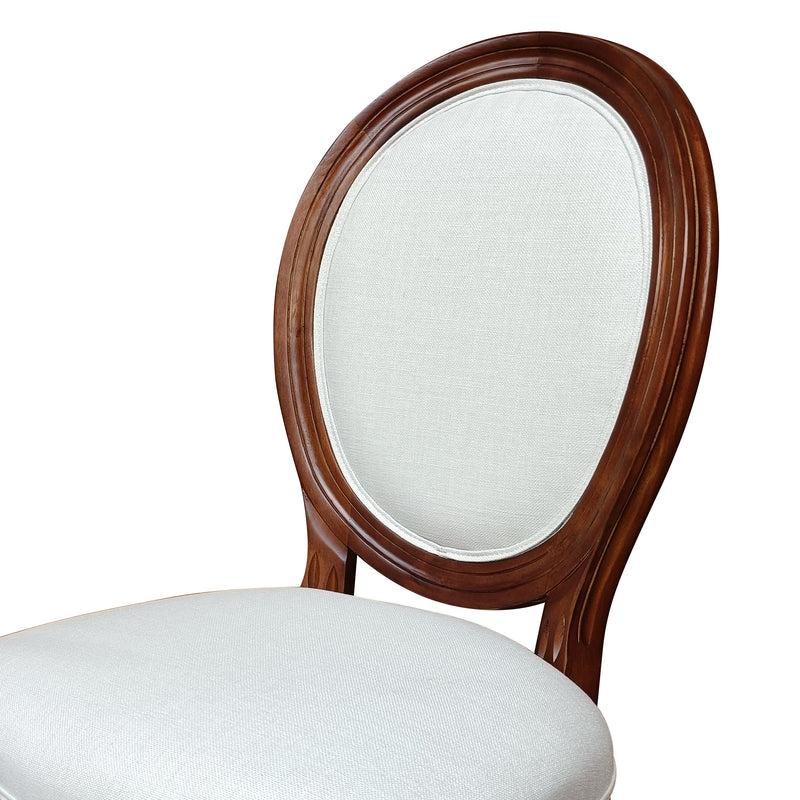 Cargue la imagen en el visor de la galería, Silla para Interior de Madera Color Beige LOUIS BANQUETE - 9FMBEIGE