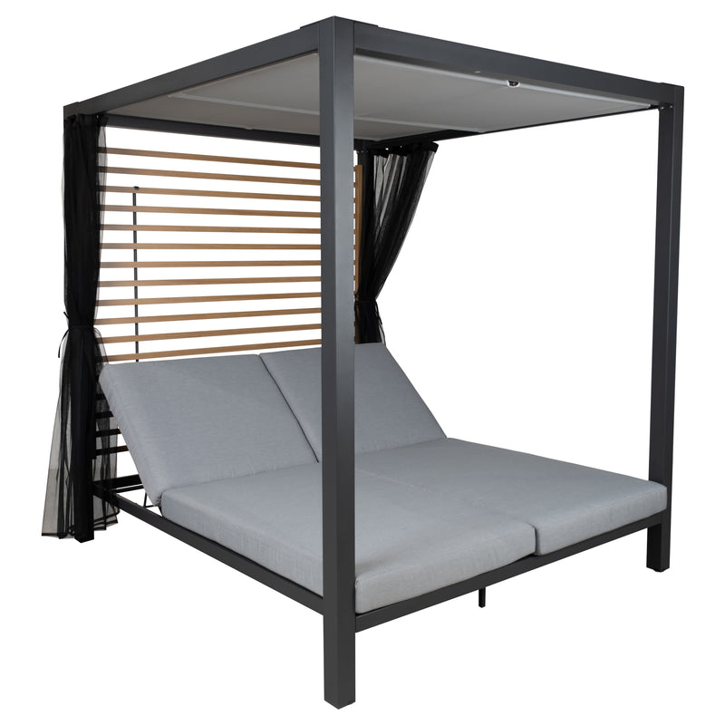 Cargue la imagen en el visor de la galería, Camastro Doble LOVA de aluminio color Carbón - GL3A4212249ZYBKD