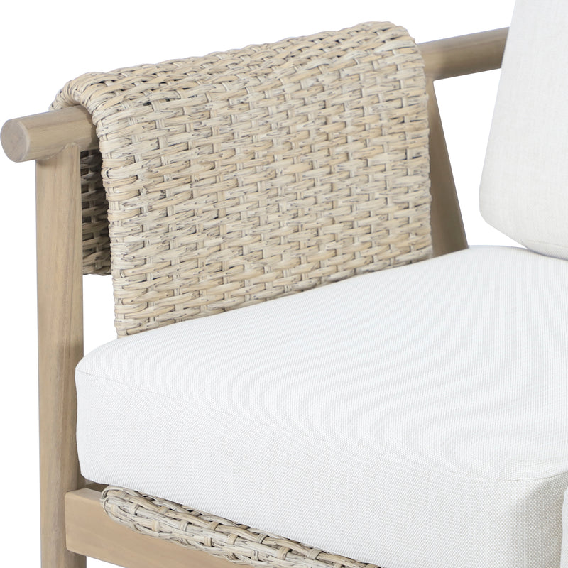 Load image into Gallery viewer, Set triple de madera Licius con mesa de centro, para exterior color natural - HUC 41294-53-31