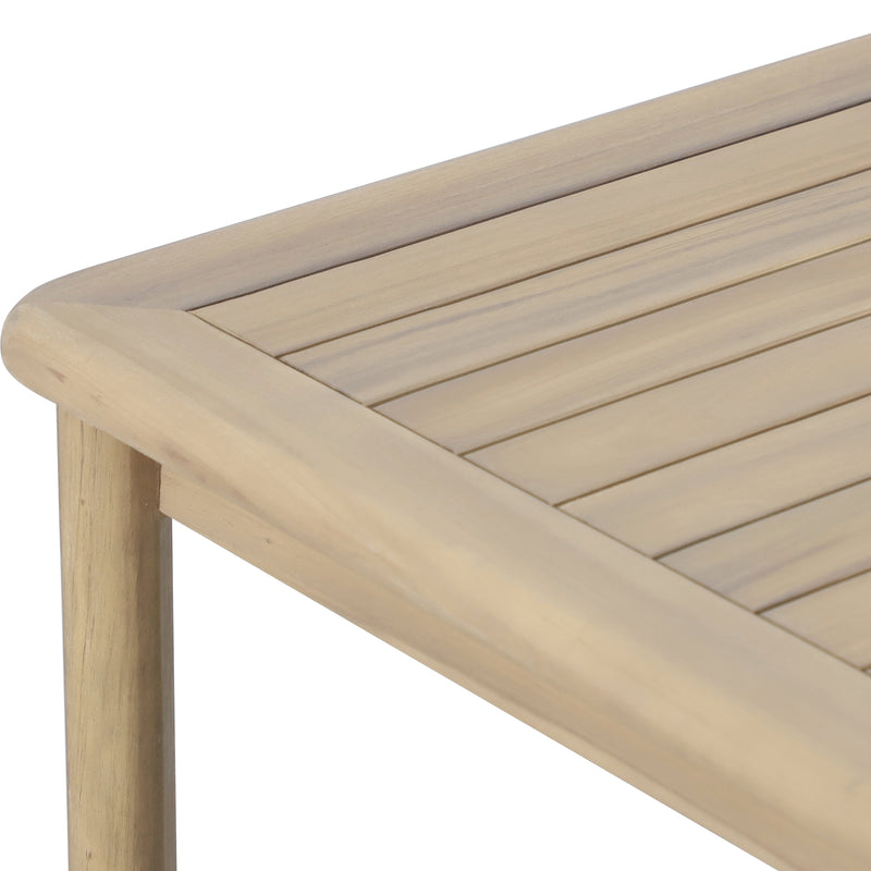 Load image into Gallery viewer, Set triple de madera Licius con mesa de centro y mesa bistro para exterior color natural - HUC41294-53-31-36