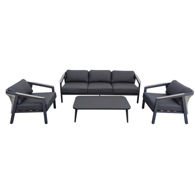 Cargue la imagen en el visor de la galería, Set Triple Lyne color carbon + mesa de centro Java