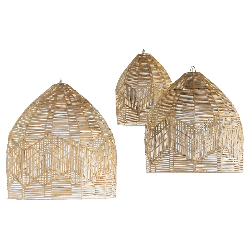 Cargue la imagen en el visor de la galería, Lampara Decorativa Colgante para exterior y interior Juego de 3pz Natural IBIZA-400988