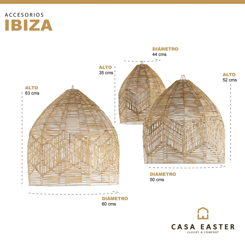 Cargue la imagen en el visor de la galería, Lampara Decorativa Colgante para exterior y interior Juego de 3pz Natural IBIZA-400988