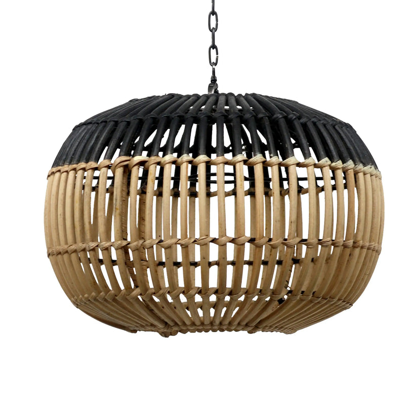 Cargue la imagen en el visor de la galería, Lampara Decorativa Colgante para exterior y interior Juego de 3pz Natural Negro SARA-401642