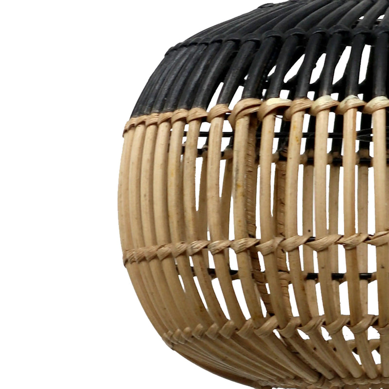 Cargue la imagen en el visor de la galería, Lampara Decorativa Colgante para exterior y interior Juego de 3pz Natural Negro SARA-401642