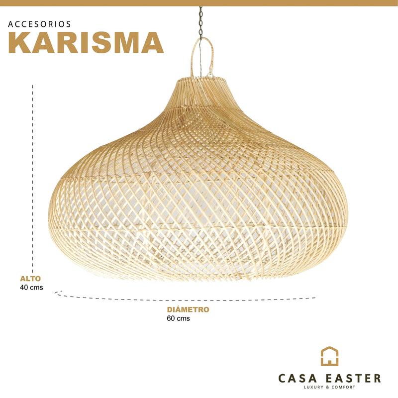 Cargue la imagen en el visor de la galería, Lampara Decorativa Colgante para exterior y interior Rattan Natural KARISMA-401715