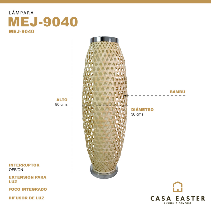 Cargue la imagen en el visor de la galería, Lampara estilo Bamboo 30*80 MEJ9040 CasaEaster